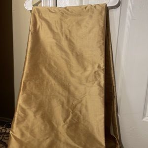 Artisan Custom Made Gold Silk Shantung Lined Drapery Panels 50”w X 91”L